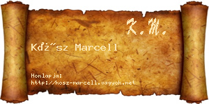 Kósz Marcell névjegykártya